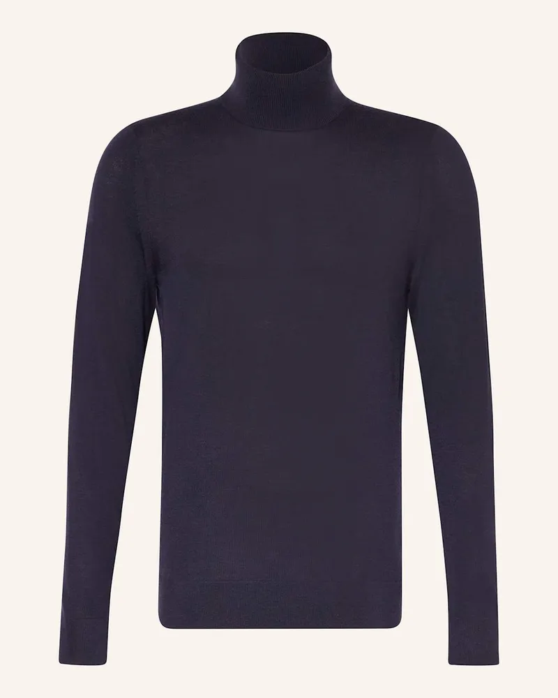 Calvin Klein Rollkragenpullover aus Merinowolle Blau