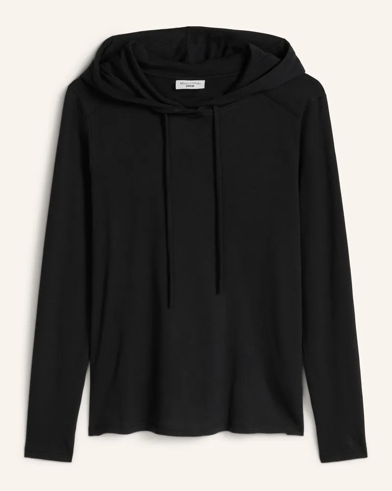 Marc O'Polo Kapuzen-Longsleeve schwarz Schwarz