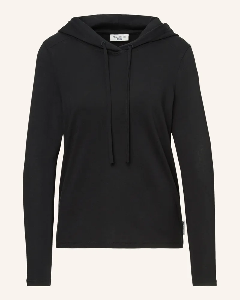 Marc O'Polo Kapuzen-Longsleeve schwarz Schwarz
