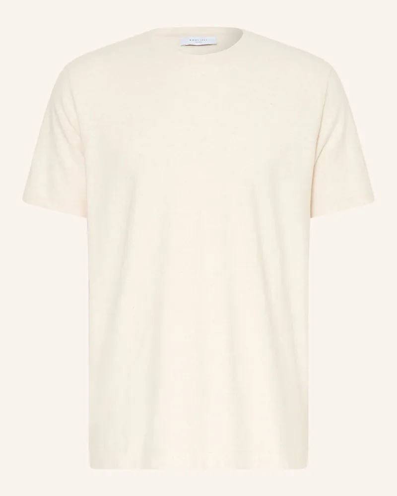 Boglioli T-Shirt Mit Leinen weiss Ecru