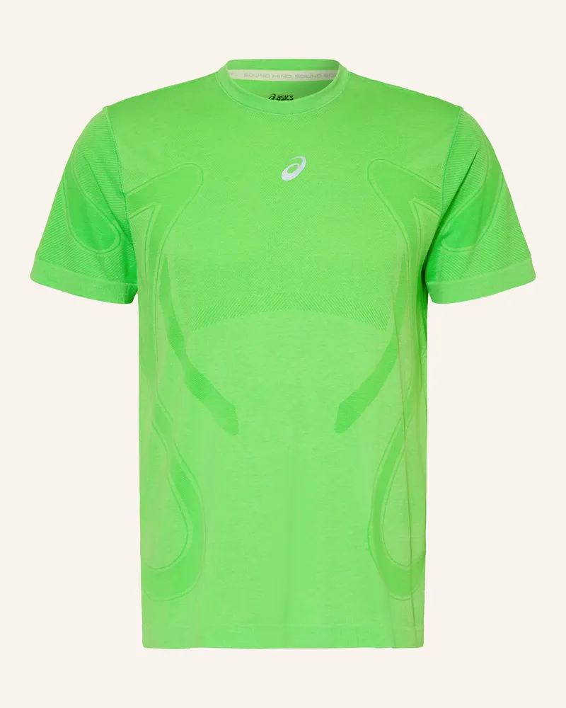 Asics Laufshirt Road Seamless Ss gruen Neongrün