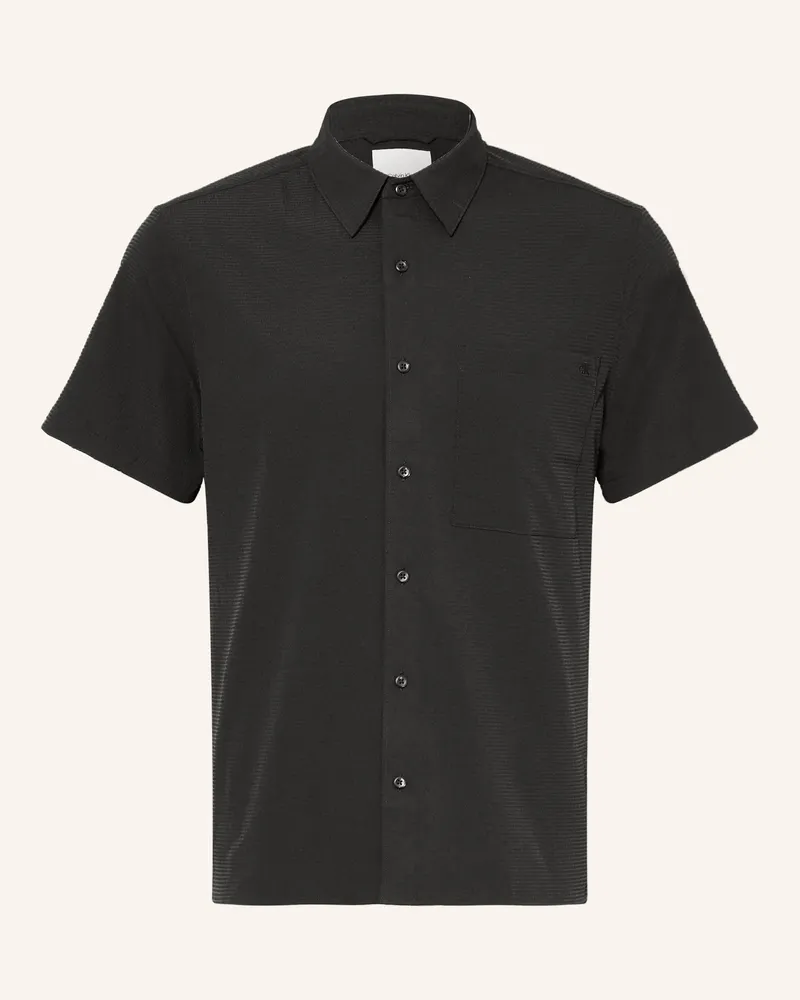 Calvin Klein Kurzarm-Hemd Classic Fit schwarz Schwarz