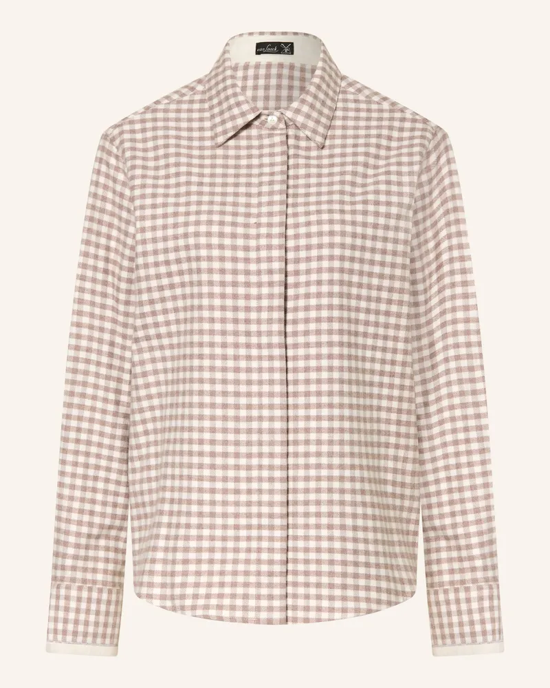 van Laack Hemdbluse Vl-Azitan-f1spk Aus Flanell beige Taupe