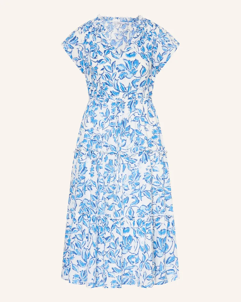 RAILS Kleid Juni Mit Rüschen Und Leinen blau Weiss