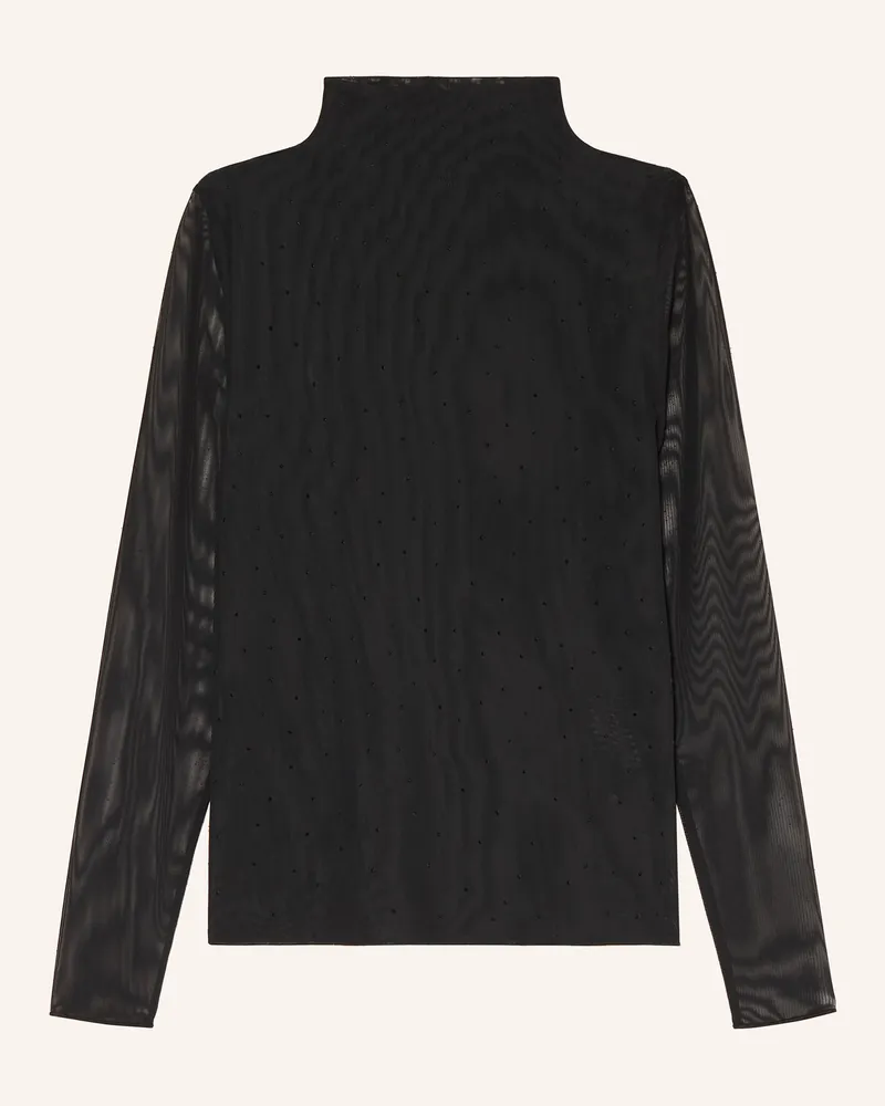 monari Longsleeve mit Schmucksteinen Schwarz