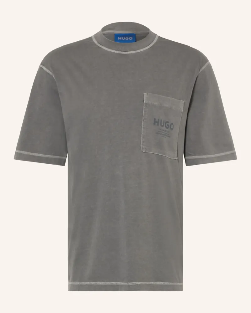 HUGO BOSS T-Shirt Nevete schwarz Dunkelgrau