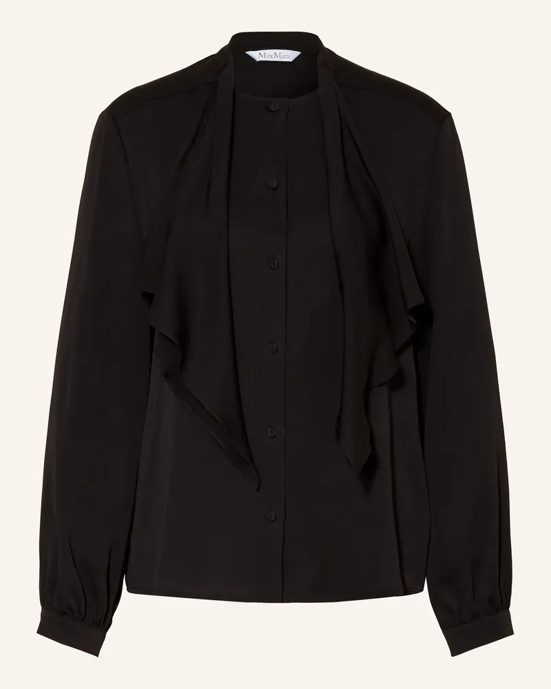Max Mara Schluppenbluse Leccio Aus Seide schwarz Schwarz