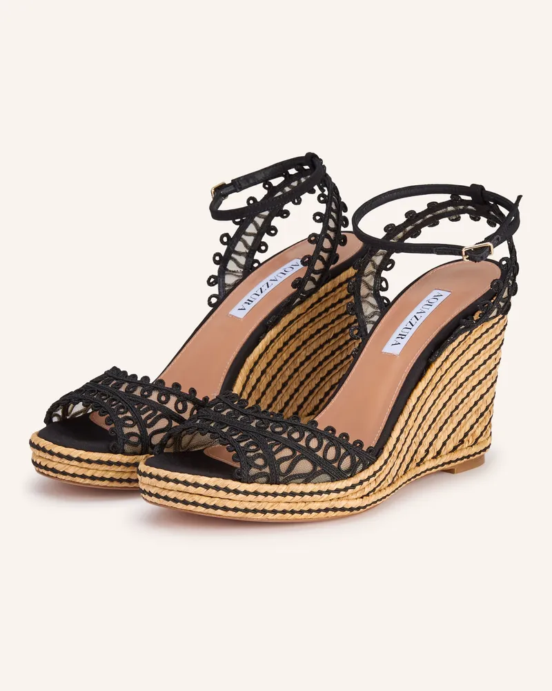 Aquazzura Wedges Kahlo schwarz Schwarz