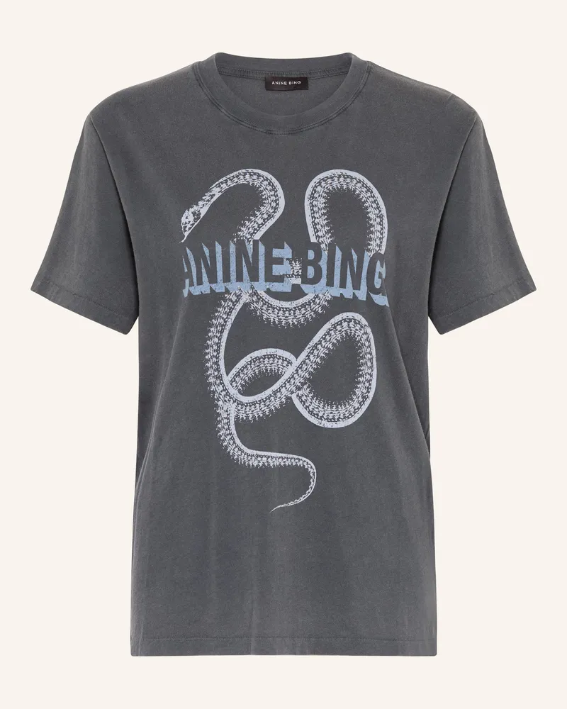 Anine Bing T-Shirt Snake schwarz Schwarz