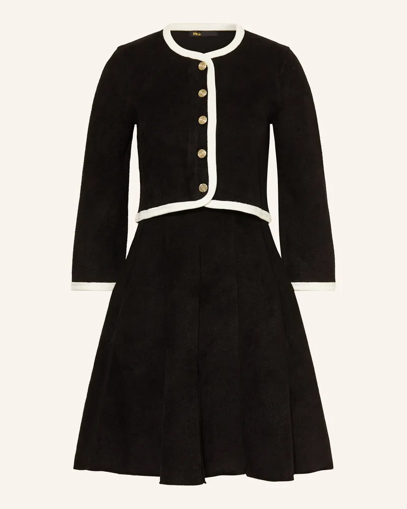 Maje Set: Strickjacke und Strickkleid Schwarz