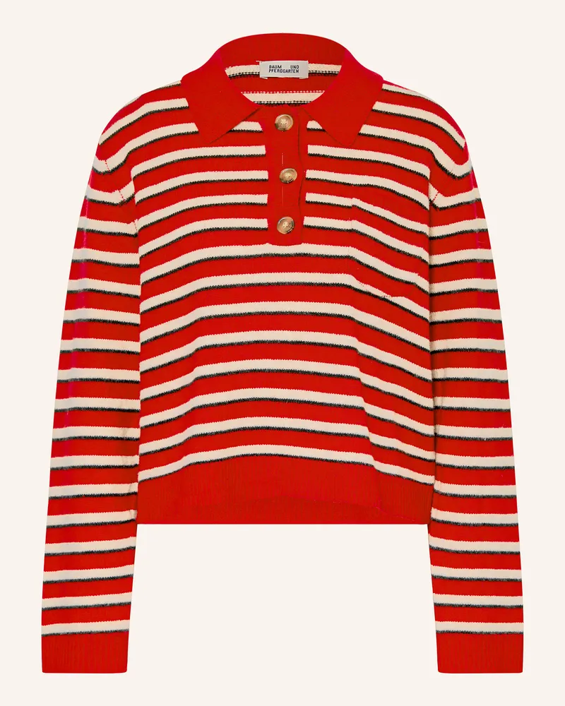 Baum und Pferdgarten Strick-Poloshirt CORI Rot