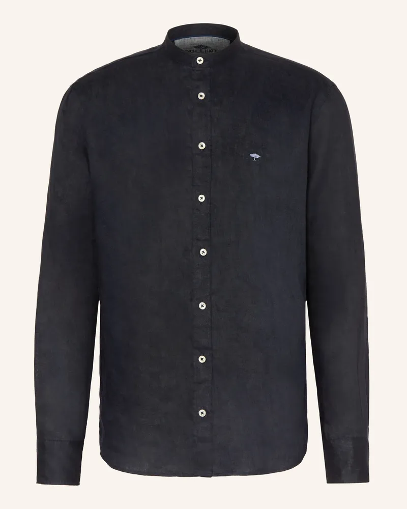 Fynch-Hatton Leinenhemd Regular Fit blau Dunkelblau