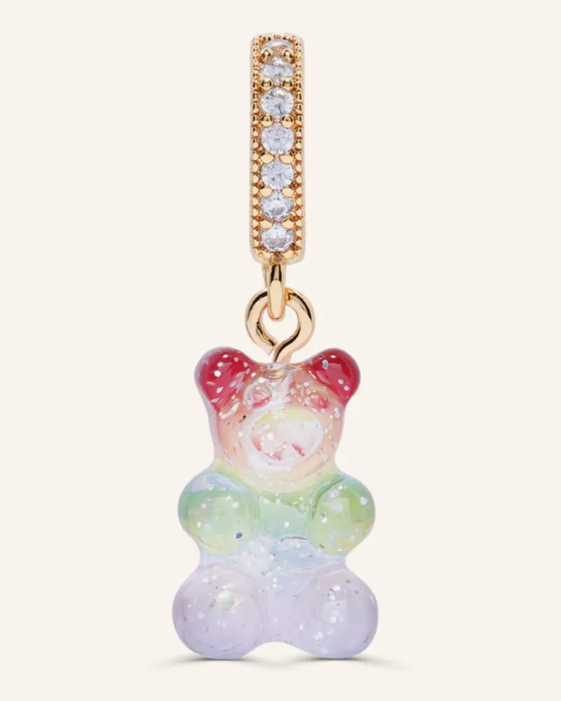 CRYSTAL HAZE Anhänger Rainbow Nostalgia Bear By Glambou gold Gold