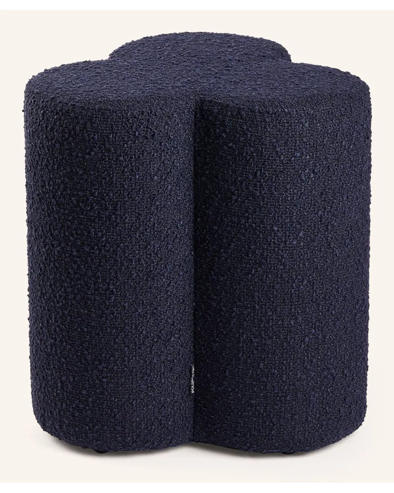 POLSPOTTEN Bouclé-Hocker CLOVER Blau