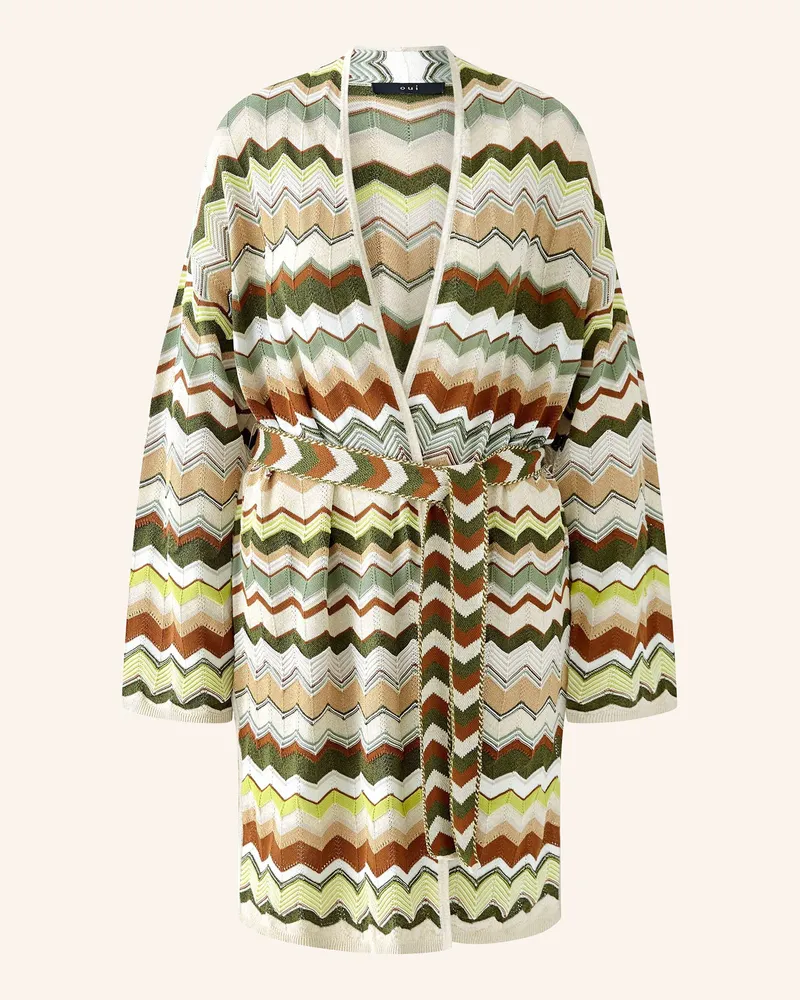 Oui  Strickhülle mit Glitzergarn Dunkelgrün