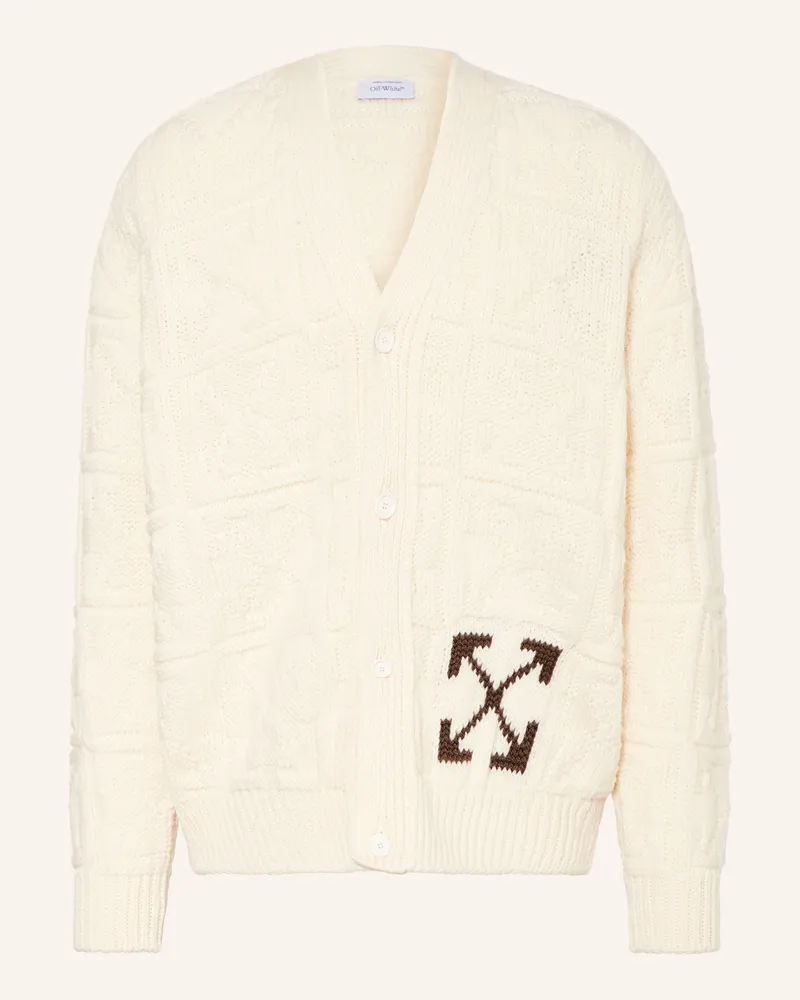 OFF-WHITE Strickjacke Arrow weiss Ecru