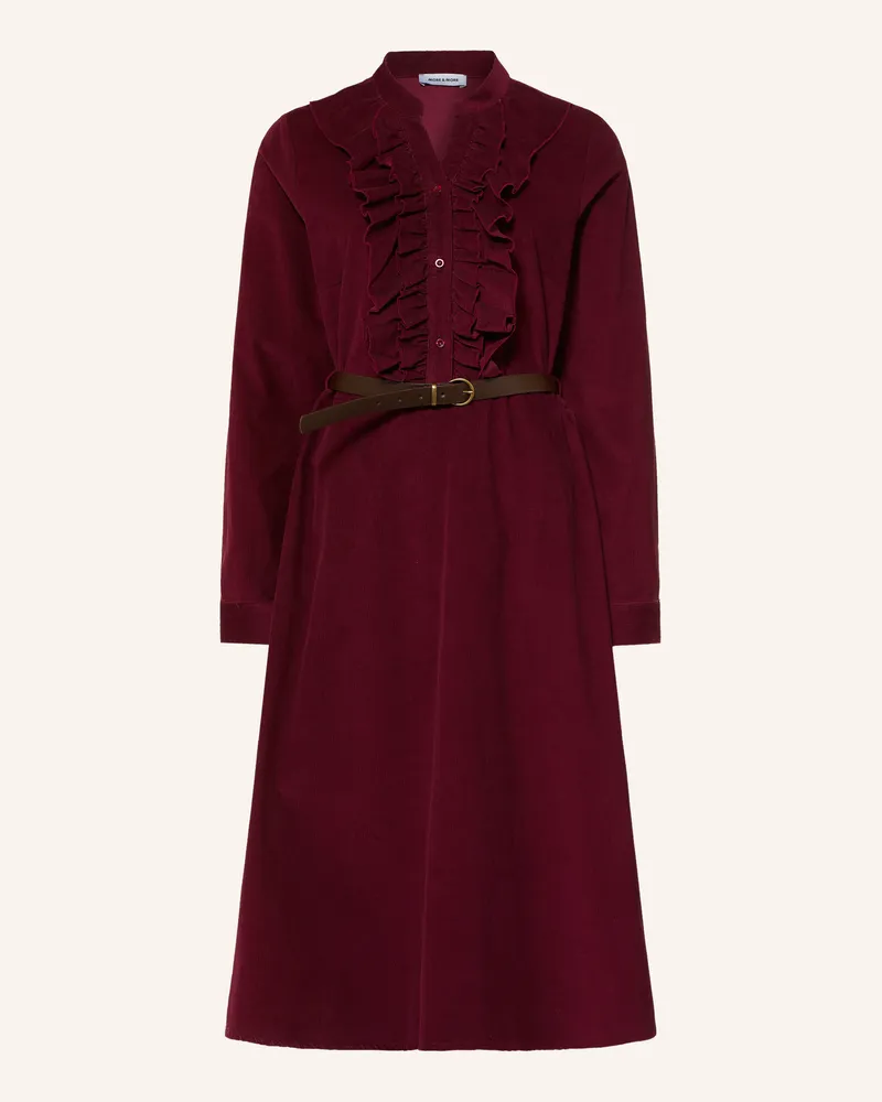 More & More Cordkleid Mit Rüschen rot Dunkelrot