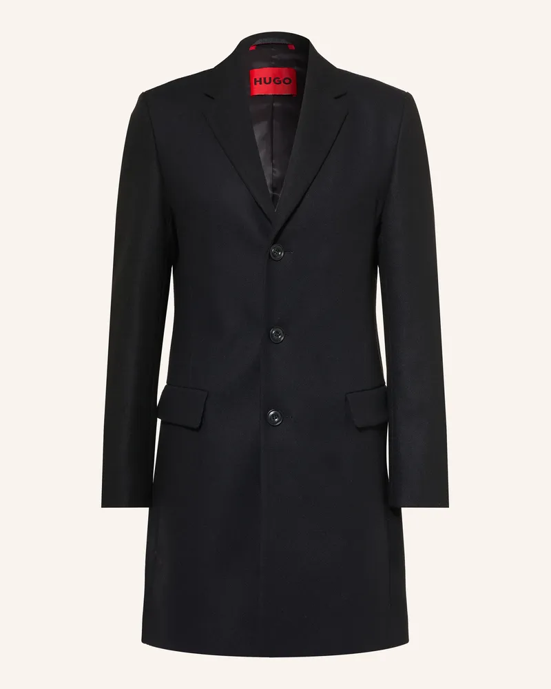 HUGO BOSS Wollmantel Migor schwarz Schwarz