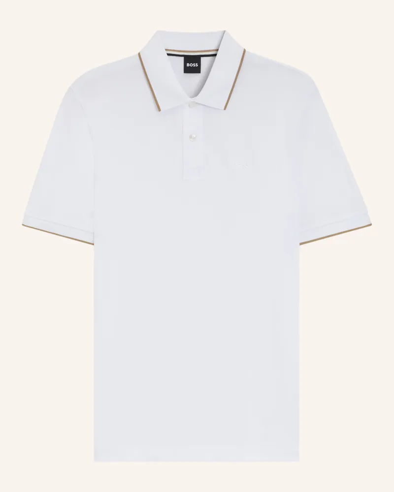 HUGO BOSS Poloshirt PARLAY 250_IN Regular Fit Weiss