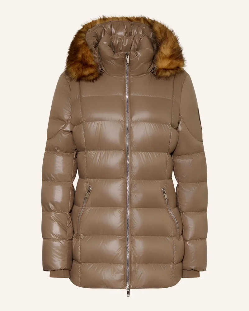 Moose Knuckles Daunenjacke Celestia Mit Kunstfell Und Abnehmbarer Kapuze beige Beige