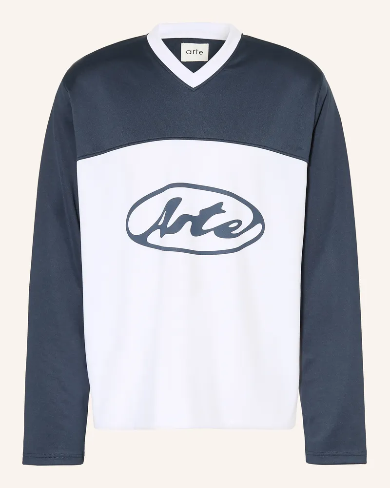Arte Antwerp Longsleeve Aus Jersey blau Weiss