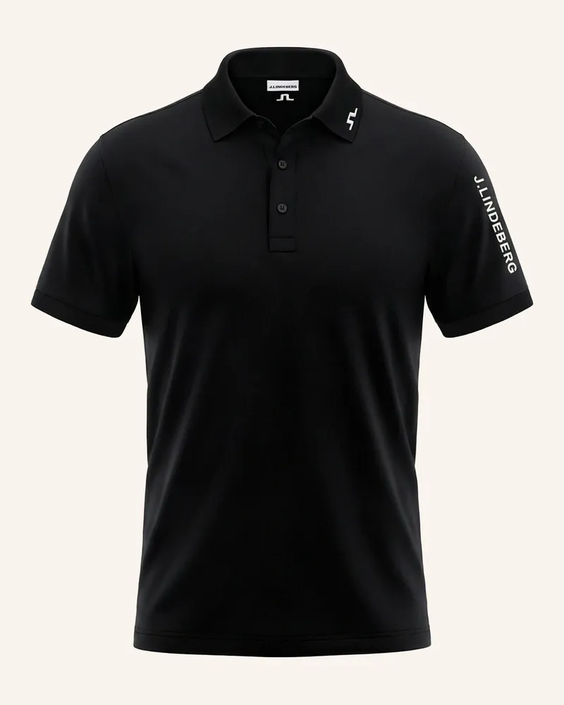 J.Lindeberg Performance‑Polo‑Top schwarz Schwarz
