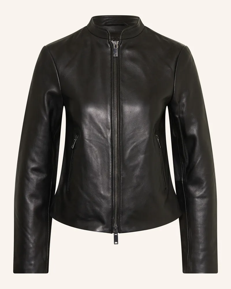 Reiss Lederjacke ALLIE Schwarz