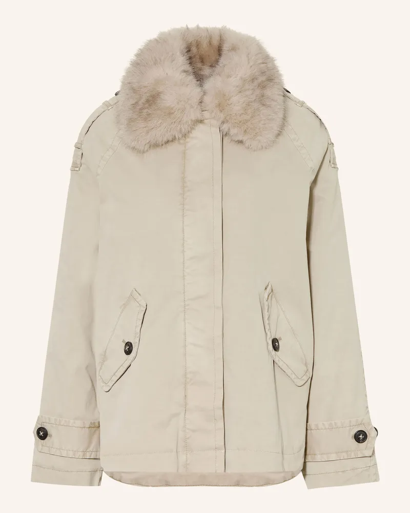 Blonde No. 8 Jacke Nati 316 Mit Abnehmbarem Kunstfell weiss Beige
