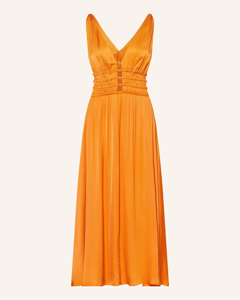 Maje Satinkleid mit Cut-outs Orange