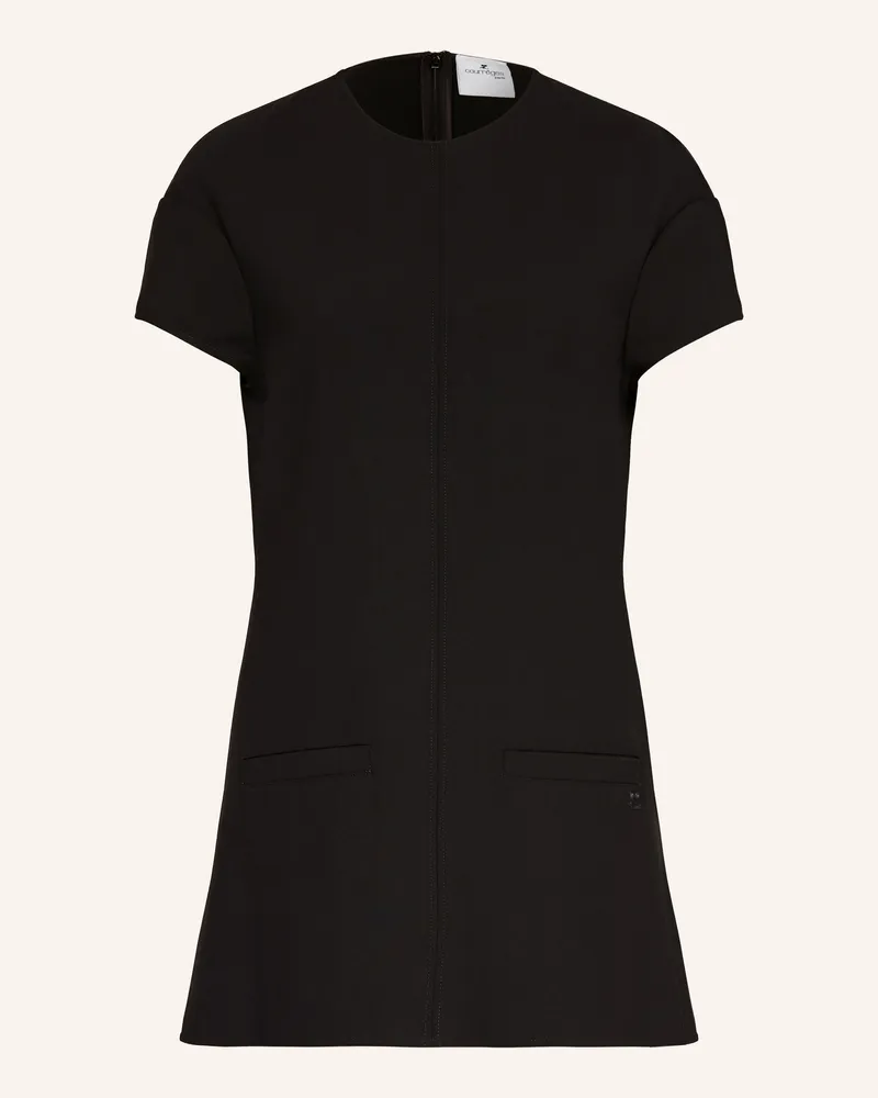 Courrèges Kleid schwarz Schwarz
