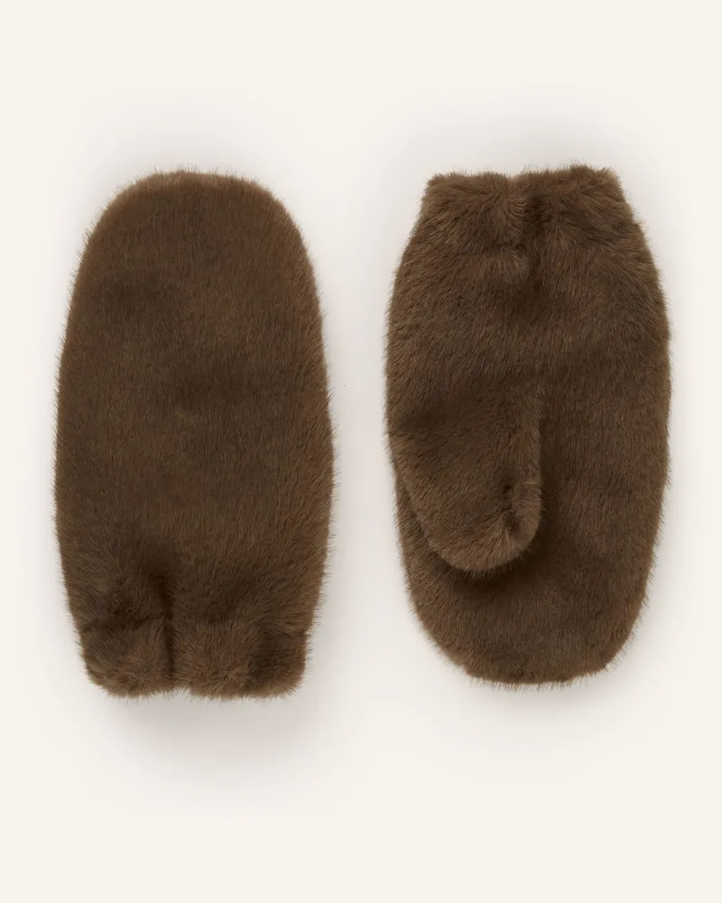 Mrs & HUGS Fäustlinge Aus Kunstfell braun Braun