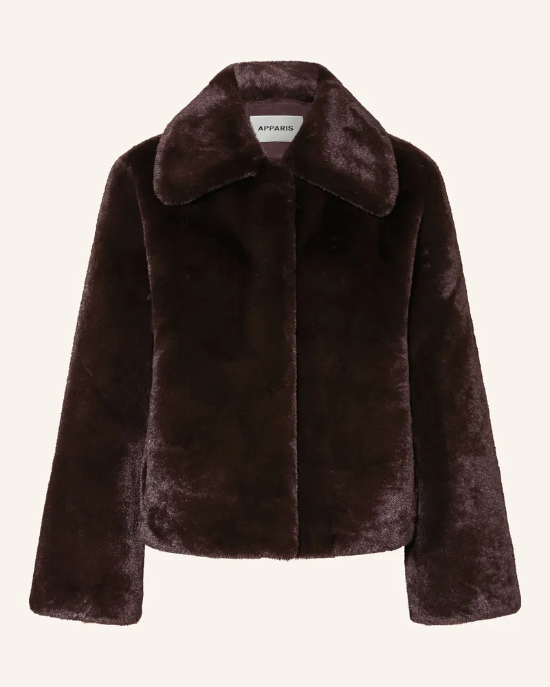APPARIS Kunstpelz-Jacke ELIS Dunkelbraun