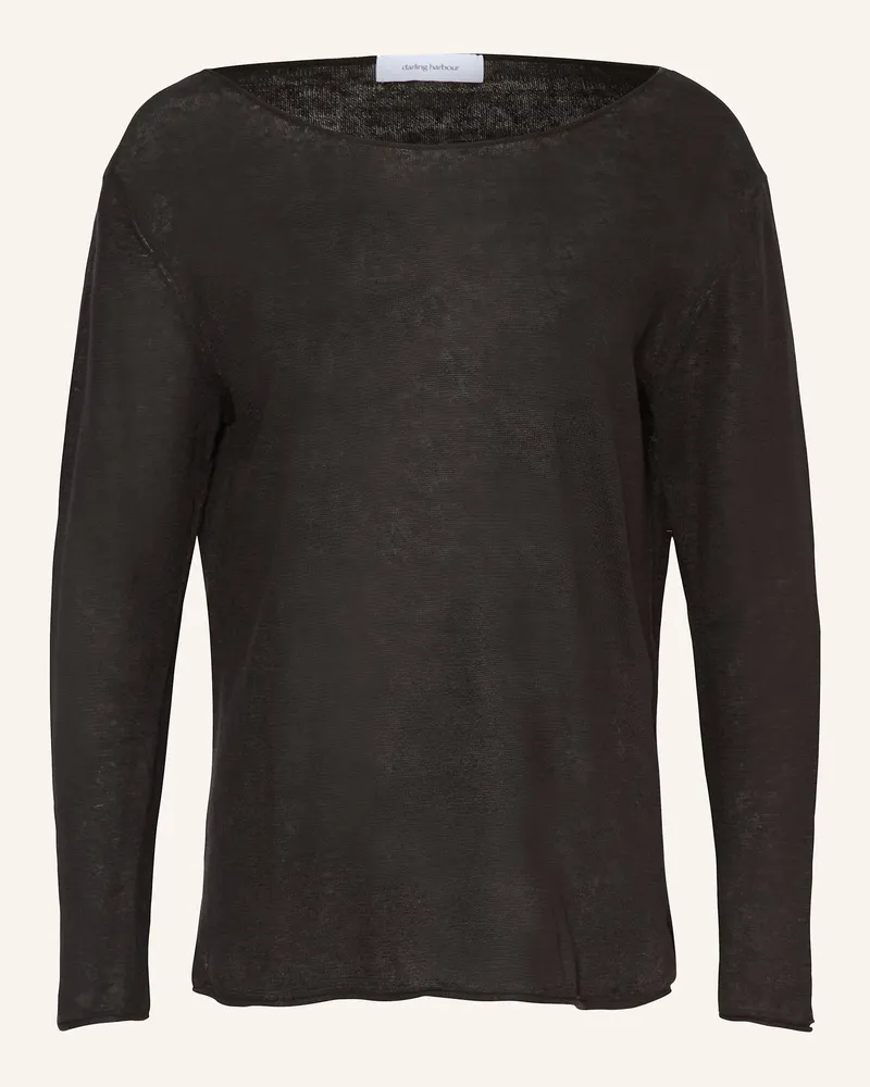 Darling Harbour Leinenpullover Schwarz