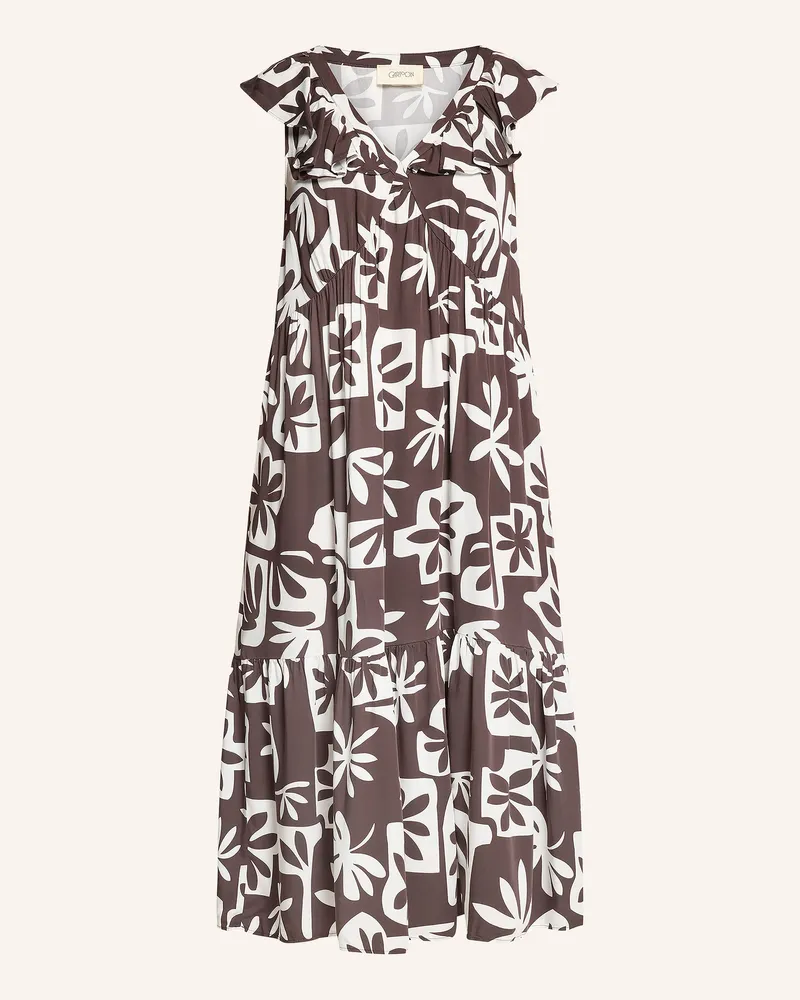 Cartoon Kleid Mit Rüschen braun Dunkelbraun