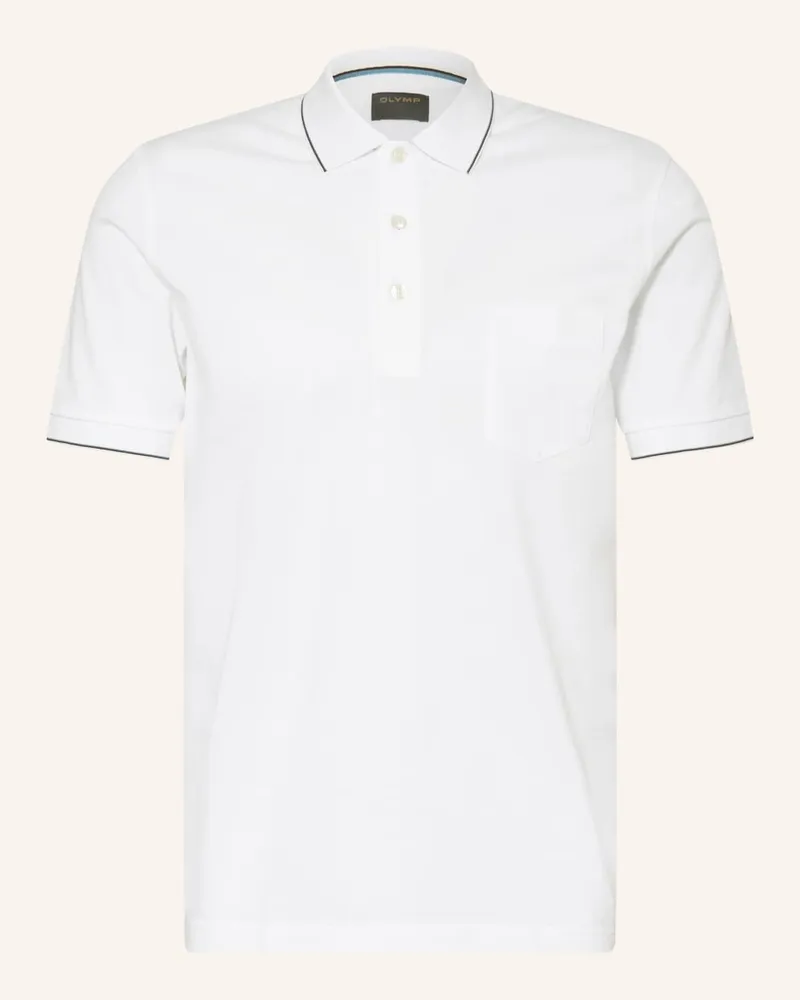 Olymp Piqué-Poloshirt Weiss