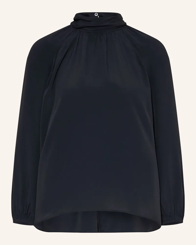 Luisa Cerano Blusenshirt Mit Seide Und Volants blau Dunkelblau