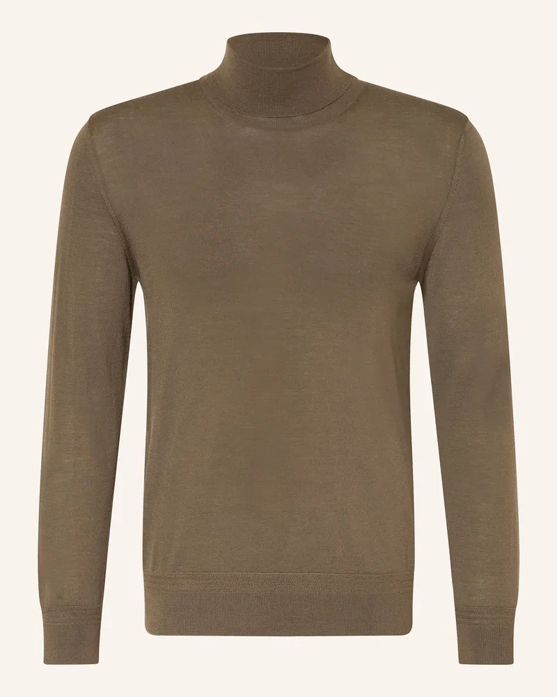 BARENA Rollkragenpullover gruen Khaki