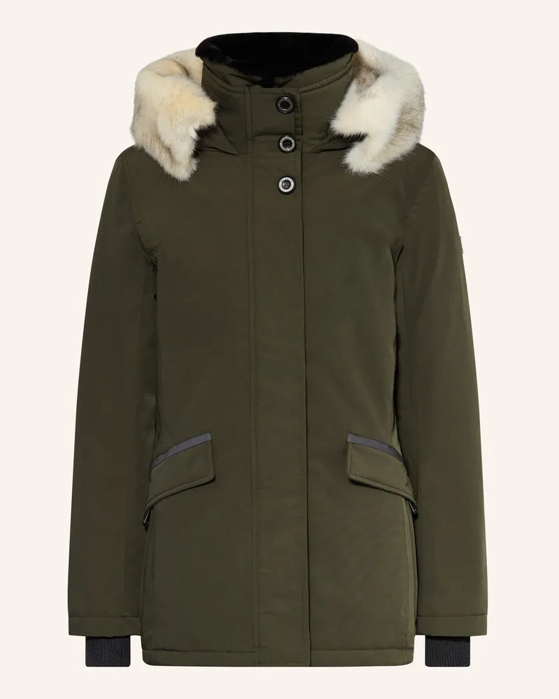 Wellensteyn Parka ENTERPRISE mit Kunstpelzbesatz und DUPONT™ SORONA®-Füllung Dunkelgrün