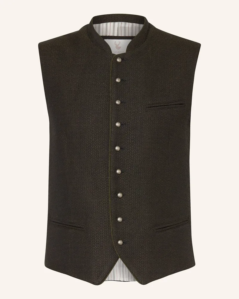 Johann & Johanna Trachtenweste Bartl Mit Leinen gruen Dunkelgrün