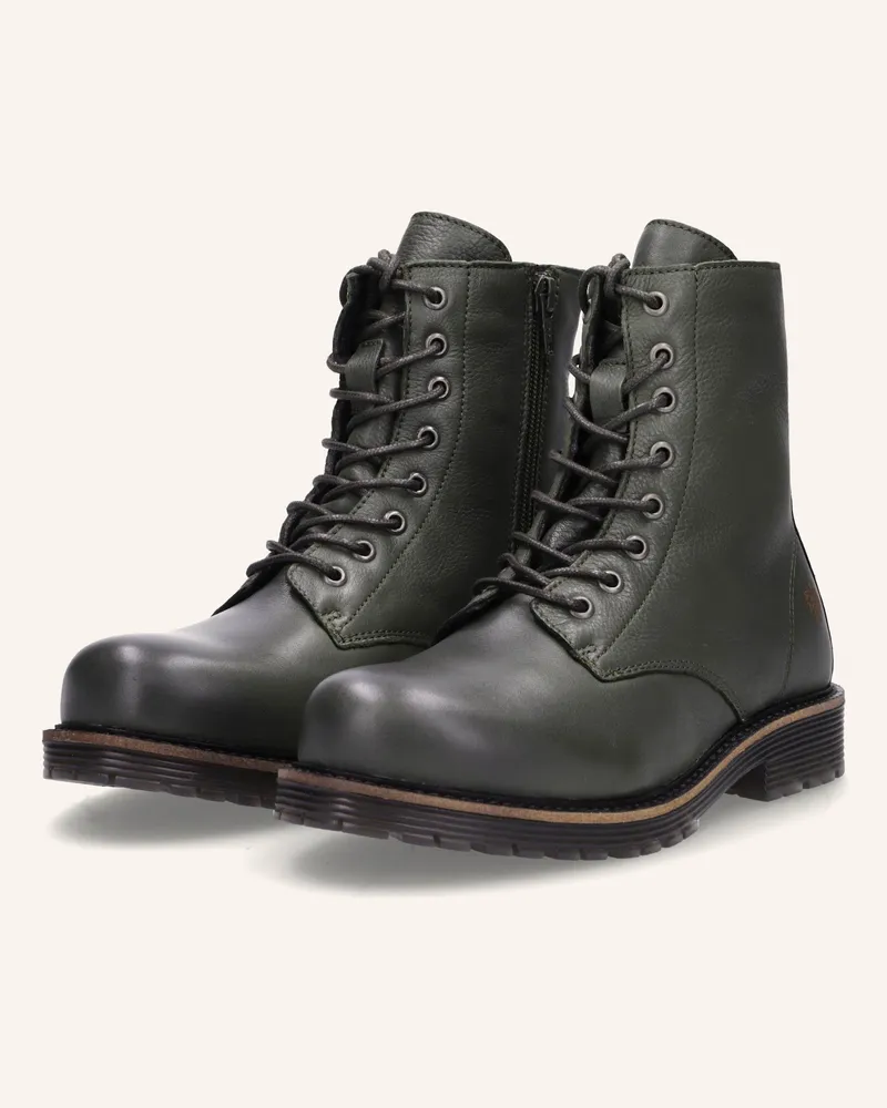 Apple of Eden Schnürstiefeletten Oliv