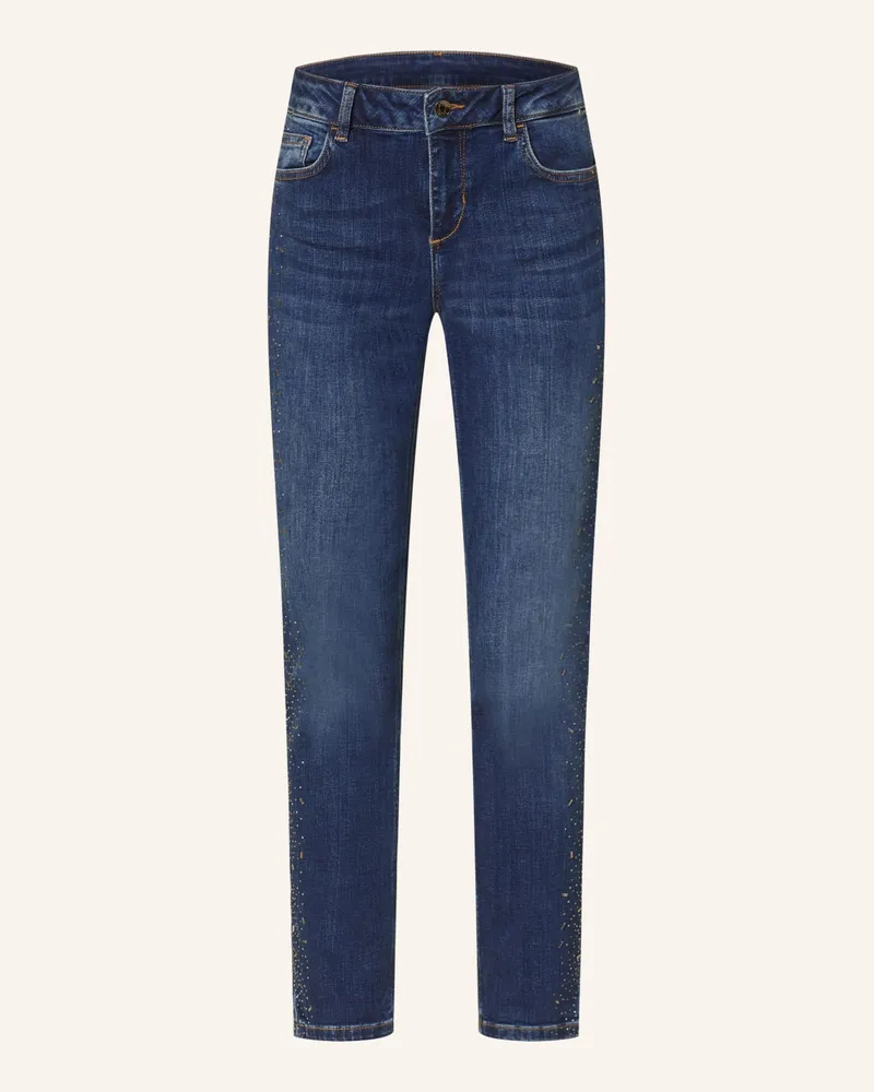 Liu Jo Skinny Jeans mit Schmucksteinen Blau