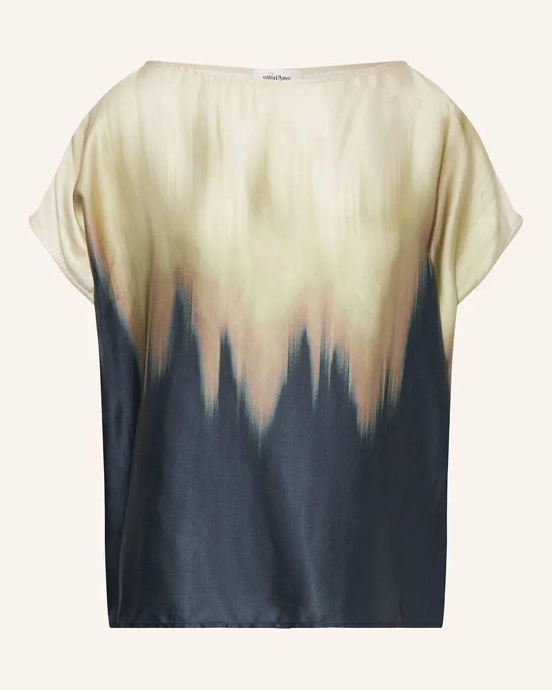 ottod’Ame Blusenshirt RAO aus Satin Dunkelblau