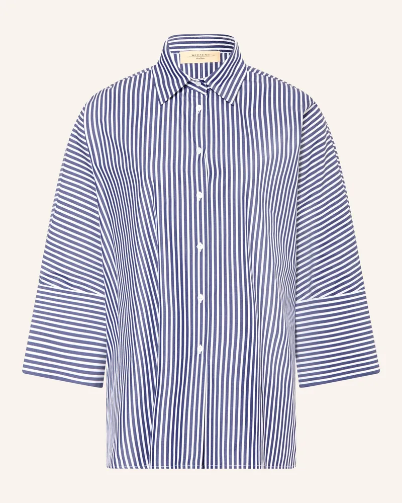 Max Mara Oversized-Hemdbluse Hudson Mit 3/4-Arm blau Dunkelblau