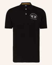 La Martina Piqué-Poloshirt Schwarz