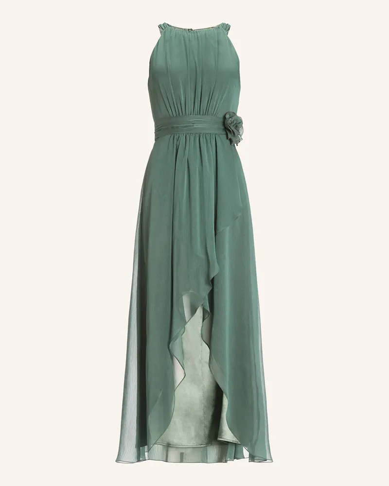 Swing Abendkleid In Wickeloptik gruen Dunkelgrün