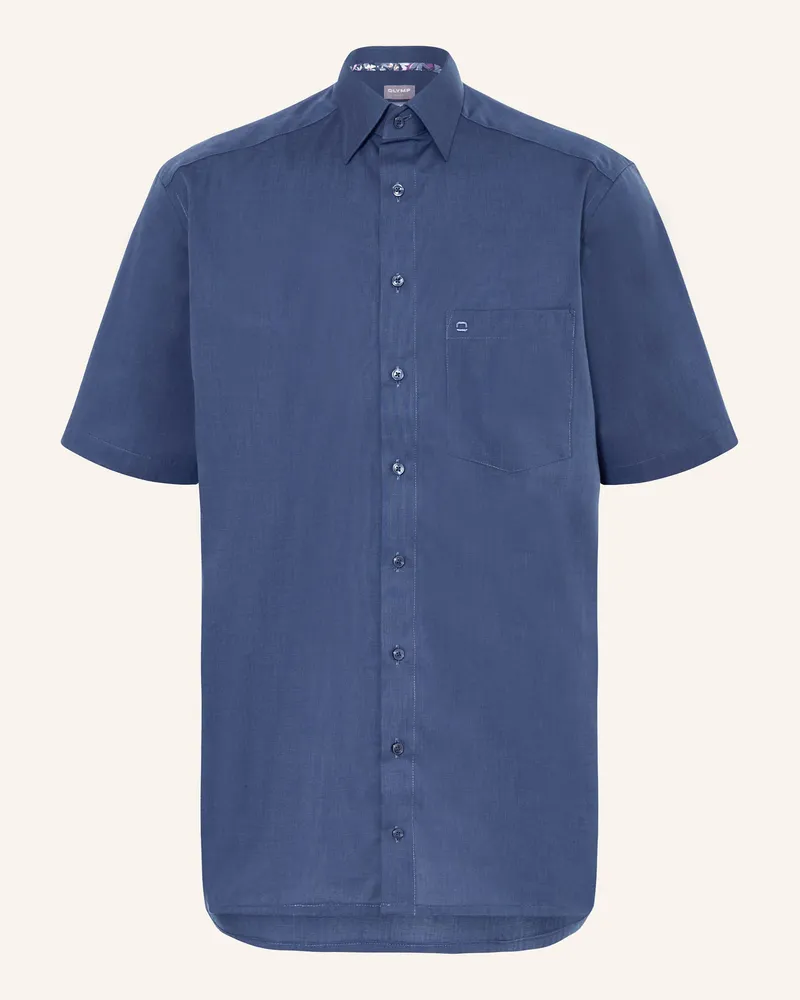 Olymp Kurzarm-Hemd Luxor Comfort Fit blau Dunkelblau