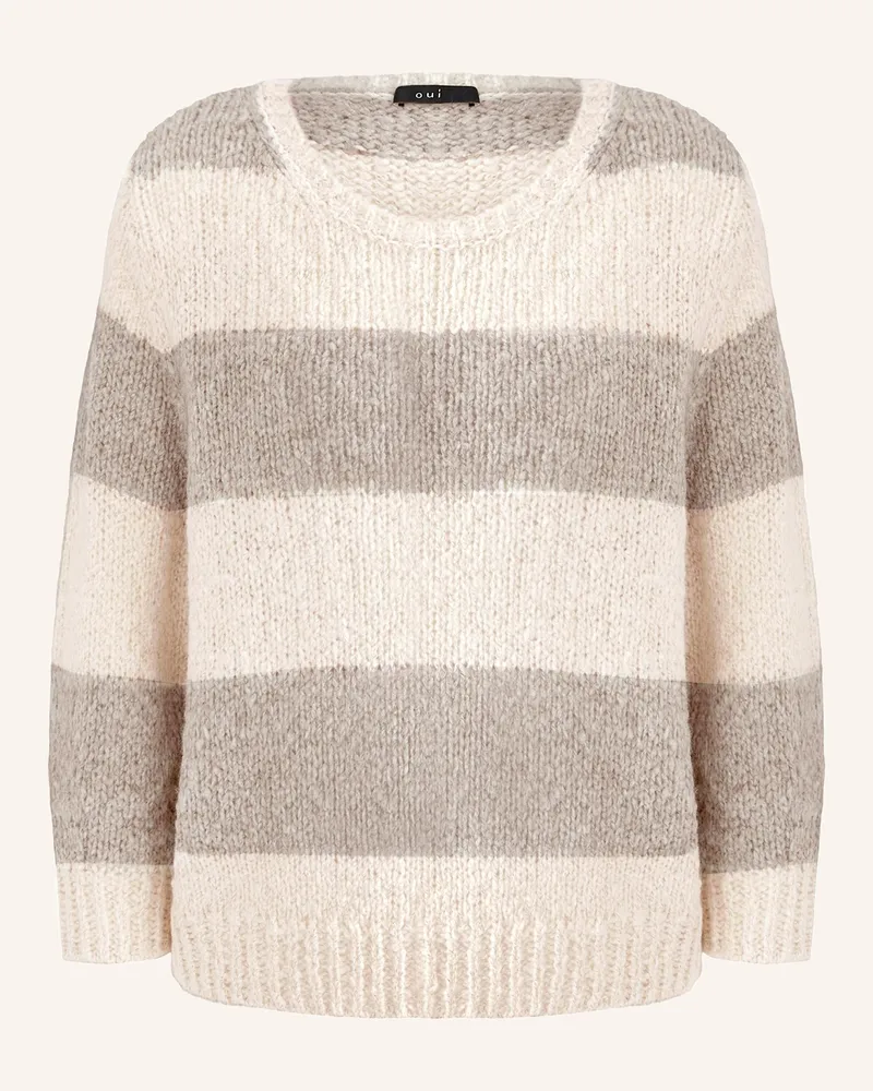 Oui  Pullover ESMY mit 3/4-Arm Weiss