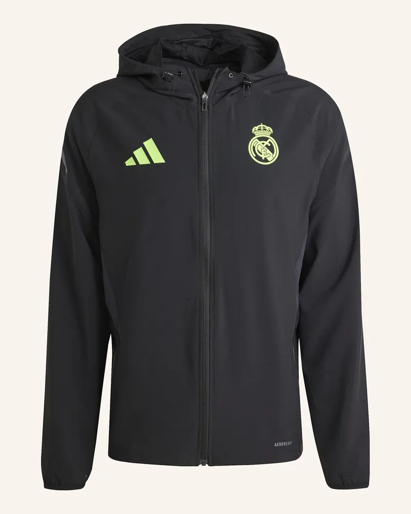 adidas Real Madrid Tiro 25 Pro Vis Tech Travel Jacke schwarz Schwarz
