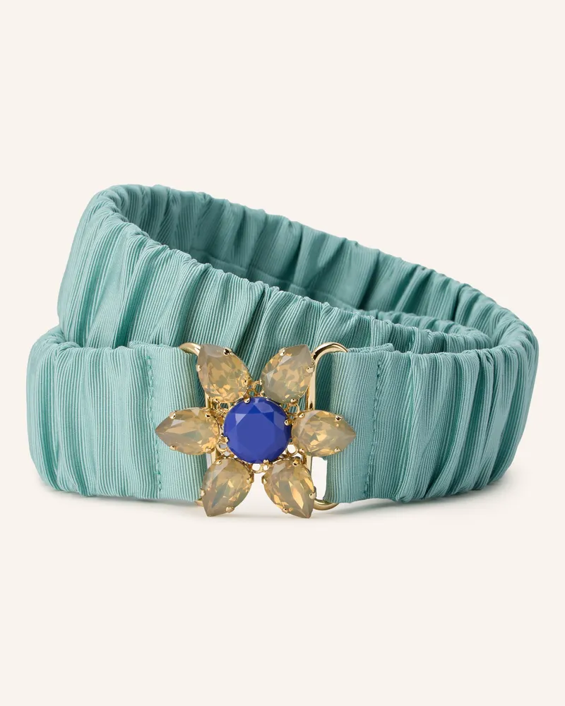 Sara Roka Gürtel Penelope Mit Schmuckstein blau Türkis