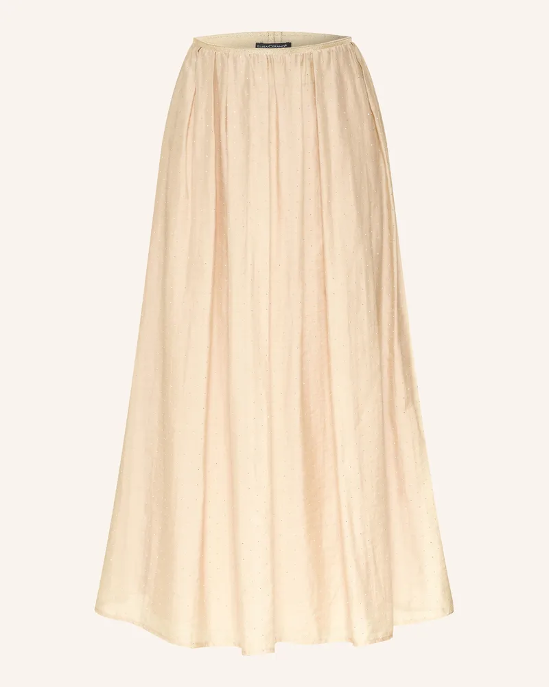 Luisa Cerano Rock Mit Schmucksteinen beige Camel